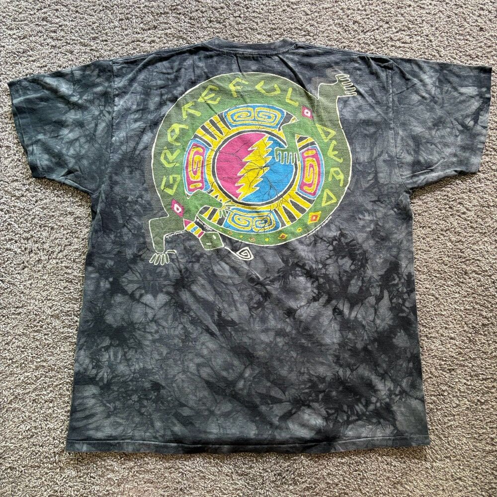 Vintage 1994 Grateful Dead Southwest Dead Shirt Aztec Lizard Goat Tie Dye Sz XL - Picture 2 of 10